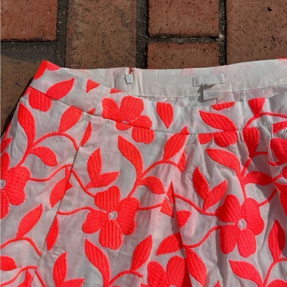 J Crew Collection Neon Embroidered Floral Skirt NWT - Picture 8 of 11